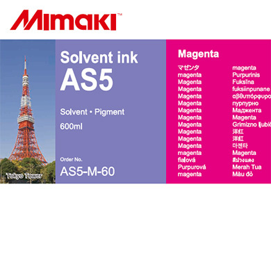 ミマキ　AS5-M-60　ソルベントインク　マゼンタ　AS5 600ml